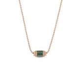 Art Deco Necklace with Malachite and Diamonds - Dracakis Jewellers